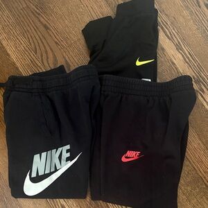 3 PAIRS Nike Black Joggers Sweatpants